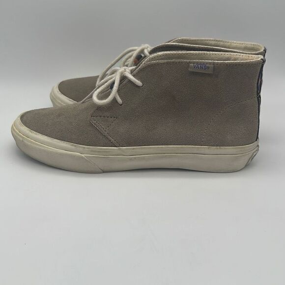 Vans Rhea Khaki Suede Lace-Up Slim Classic Beads Detail Shoes Size 5 Women's - Picture 3 of 7